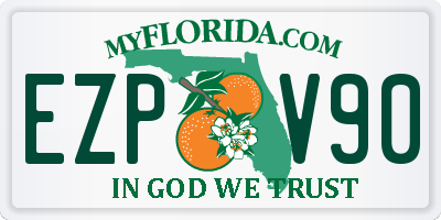 FL license plate EZPV90