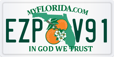 FL license plate EZPV91