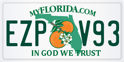 FL license plate EZPV93