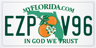 FL license plate EZPV96