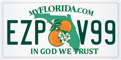 FL license plate EZPV99