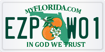 FL license plate EZPW01