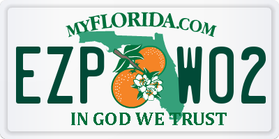 FL license plate EZPW02