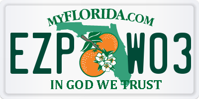 FL license plate EZPW03