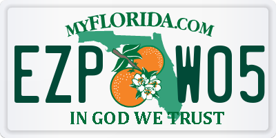 FL license plate EZPW05