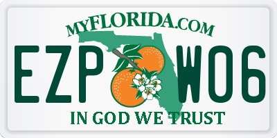 FL license plate EZPW06