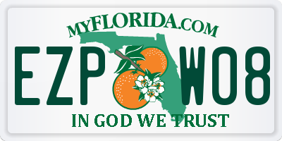 FL license plate EZPW08