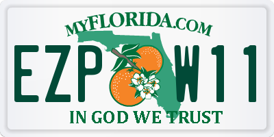 FL license plate EZPW11