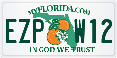 FL license plate EZPW12