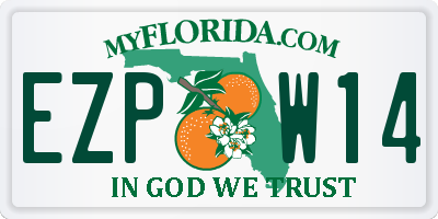 FL license plate EZPW14