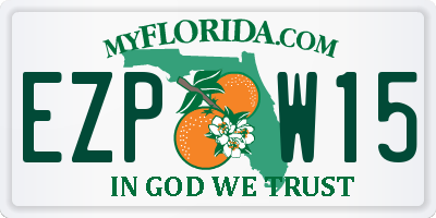 FL license plate EZPW15