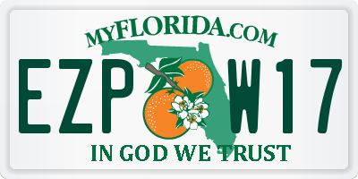 FL license plate EZPW17