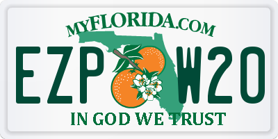 FL license plate EZPW20