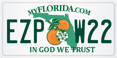 FL license plate EZPW22