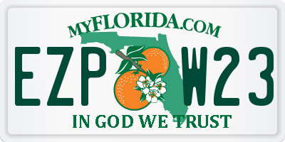 FL license plate EZPW23