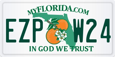 FL license plate EZPW24