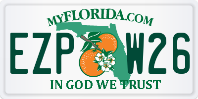 FL license plate EZPW26