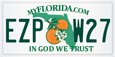 FL license plate EZPW27