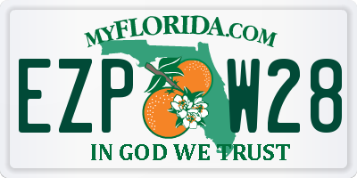 FL license plate EZPW28