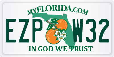 FL license plate EZPW32