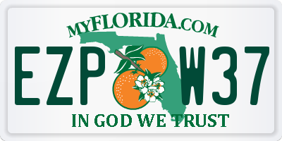 FL license plate EZPW37