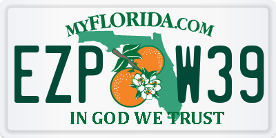 FL license plate EZPW39