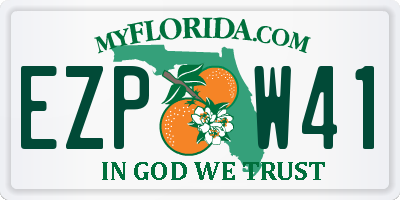 FL license plate EZPW41