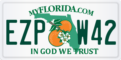 FL license plate EZPW42