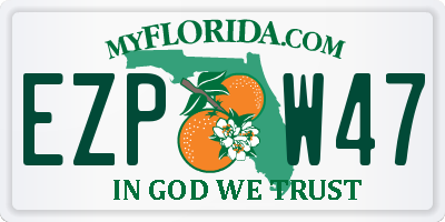 FL license plate EZPW47