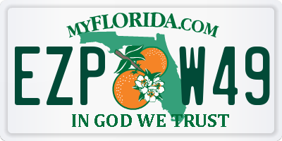 FL license plate EZPW49