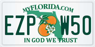 FL license plate EZPW50