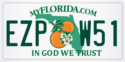 FL license plate EZPW51