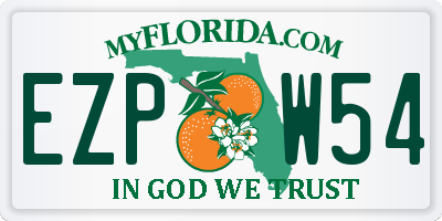 FL license plate EZPW54