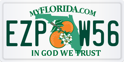 FL license plate EZPW56