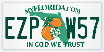 FL license plate EZPW57