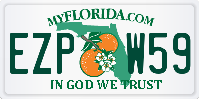 FL license plate EZPW59