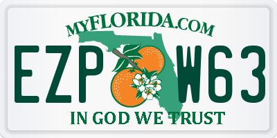 FL license plate EZPW63