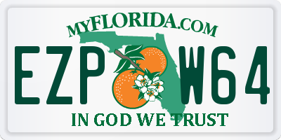 FL license plate EZPW64