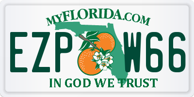 FL license plate EZPW66