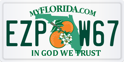 FL license plate EZPW67