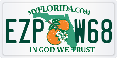 FL license plate EZPW68