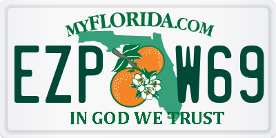 FL license plate EZPW69