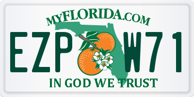 FL license plate EZPW71