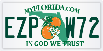 FL license plate EZPW72