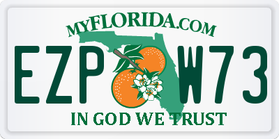 FL license plate EZPW73