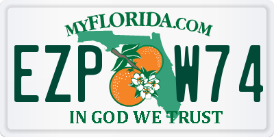 FL license plate EZPW74