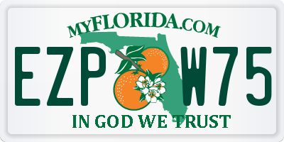 FL license plate EZPW75