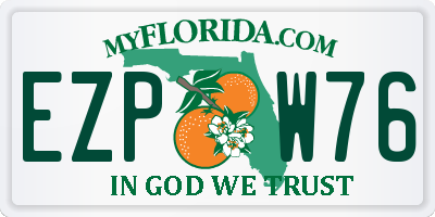 FL license plate EZPW76