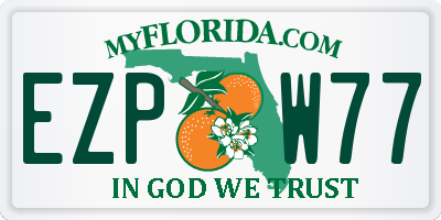 FL license plate EZPW77