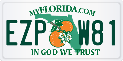 FL license plate EZPW81